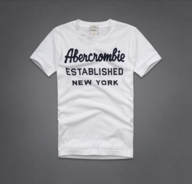Abercrombie Fitch Hombres De Cuello Redondo Corto Remera AF5209